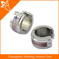 316 L stainless steel men fashion piercing jewelry shell hoop earrings